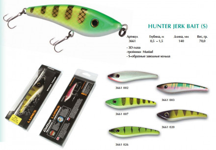 Воблер Cottus Hunter Jerk Bait 14см 85 г 3661003