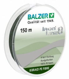 Шнур Balzer Iron Line 8x Green 0,18 мм 150 м 12,7 кг
