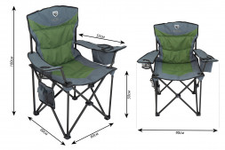 Кресло складное CONDOR с изотермическим карманом р.60*60*53 см, цвет синий