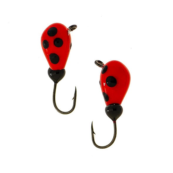 Мормышка вольфрамовая Lumicom Капля с ушком обмазка-точки блистер 1шт 4,0, Rt