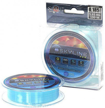 Леска Sprut Skyline Fluorocarbon Composition EvoTech PRO Blue 0.405 100м