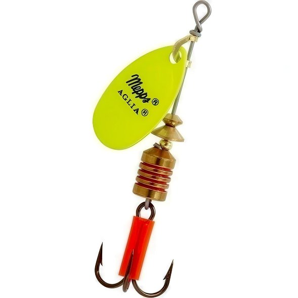 Блесна вращающаяся MEPPS Aglia Fluo №0 Chartreuse 2.5г