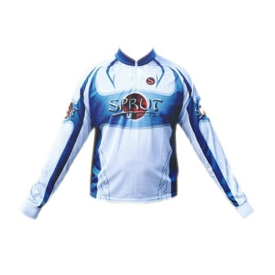 Футболка Sprut длин. рукав бел/синий XL